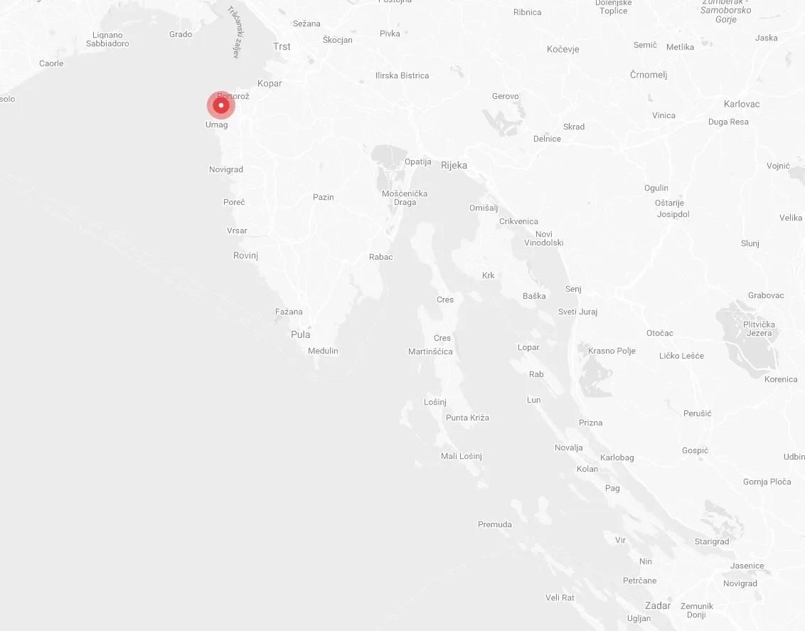 mapa nautico de Croacia norte
